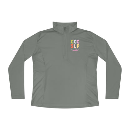 Colorful CCC SLP Women's Quarter-Zip Pullover