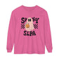 Spooky SLPA Checkerboard Long Sleeve Comfort Colors T-Shirt