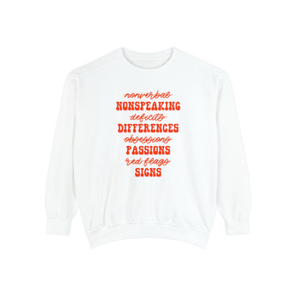 Neurodiversity Terms Comfort Colors Sweatshirt