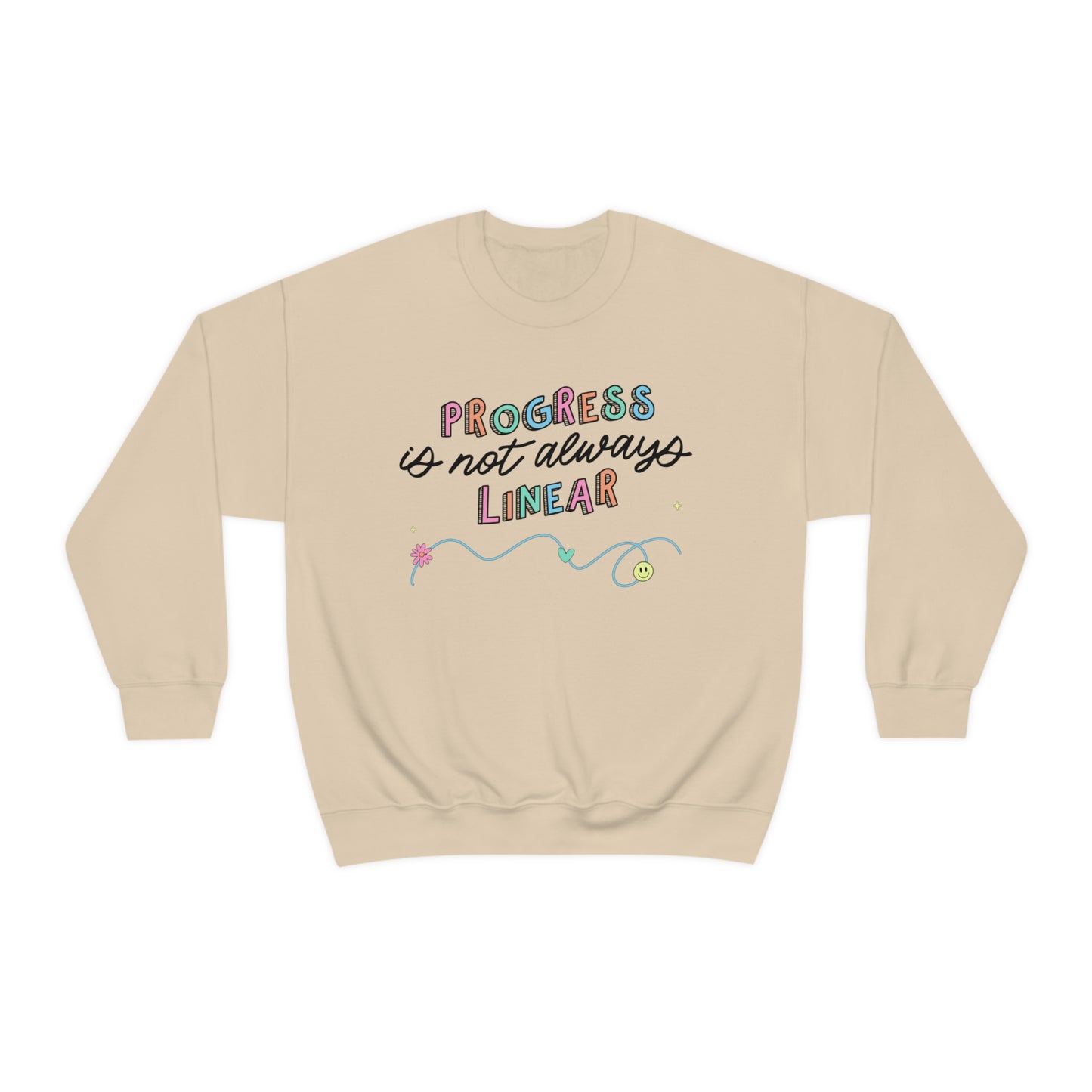Progress Is Not Always Linear Crewneck Sweatshirt