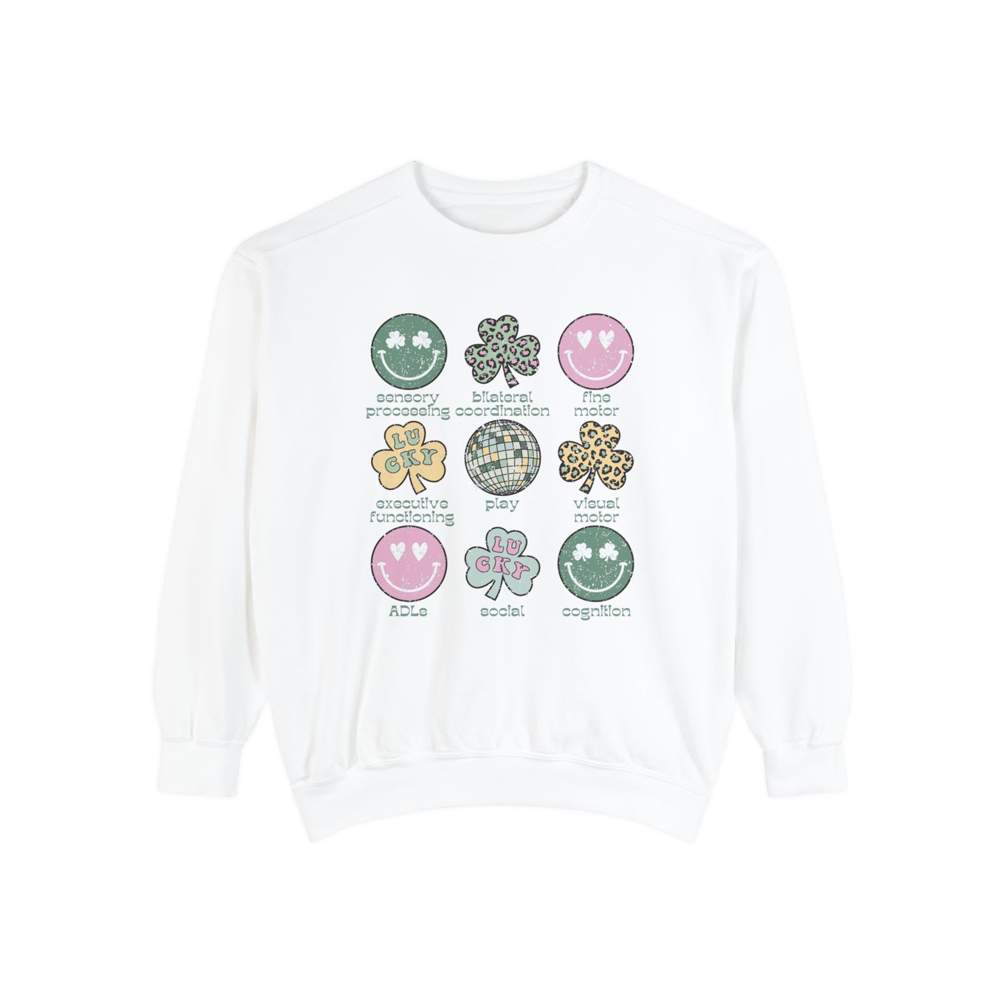 St. Patrick's OT Scope Distressed Comfort Colors Sweatshirt