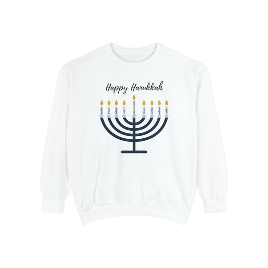 Hanukkah Big Nine Speech Scope Comfort Colors Sweatshirt