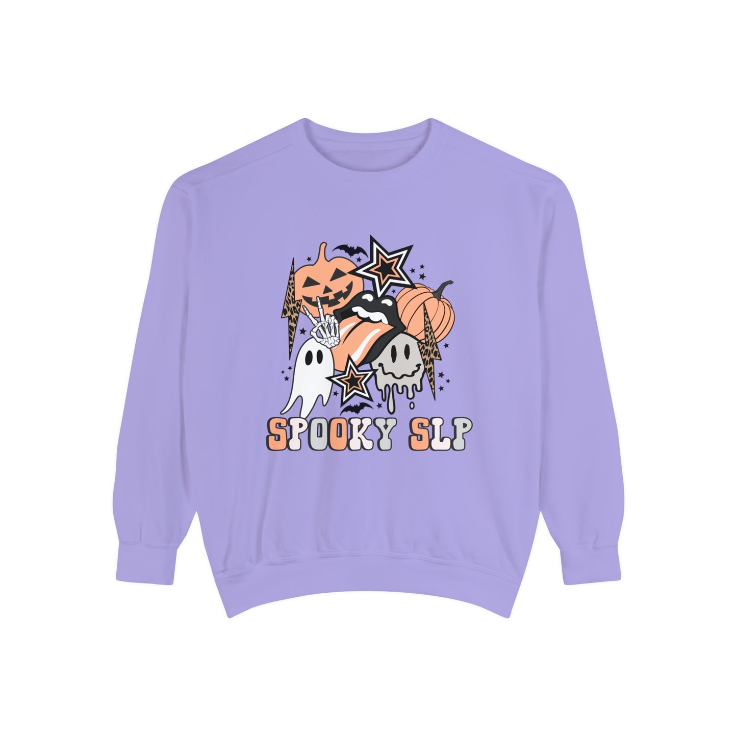 Spooky SLP Retro Halloween Comfort Colors Sweatshirt