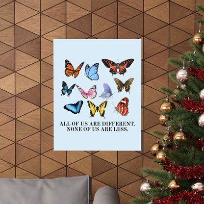 All Of Us Are Different Poster | Light Blue