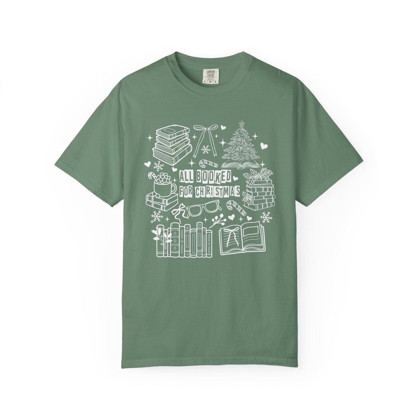 All Booked for Christmas Comfort Colors T-Shirt