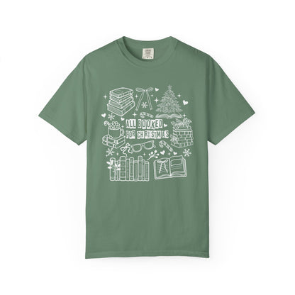 All Booked for Christmas Comfort Colors T-Shirt