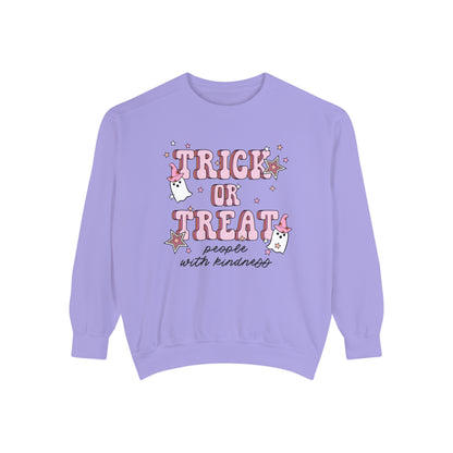 Trick or Treat People With Kindness Comfort Colors Sweatshirt