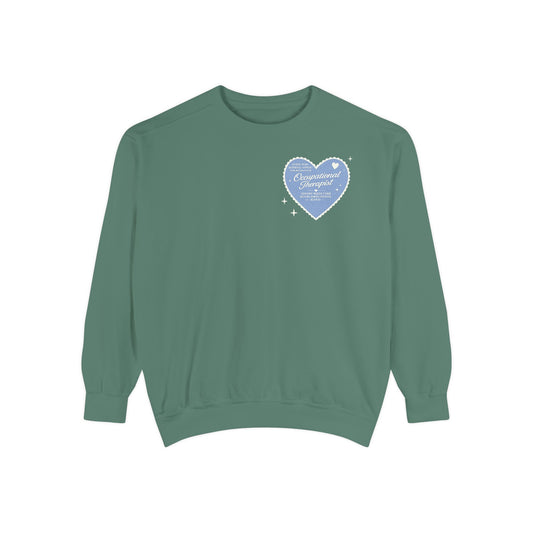 OT Heart Patch Comfort Colors Sweatshirt | Front and Back Print