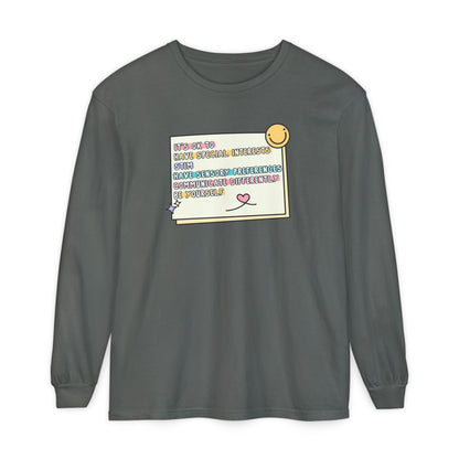 It's Ok To... Long Sleeve Comfort Colors T-Shirt