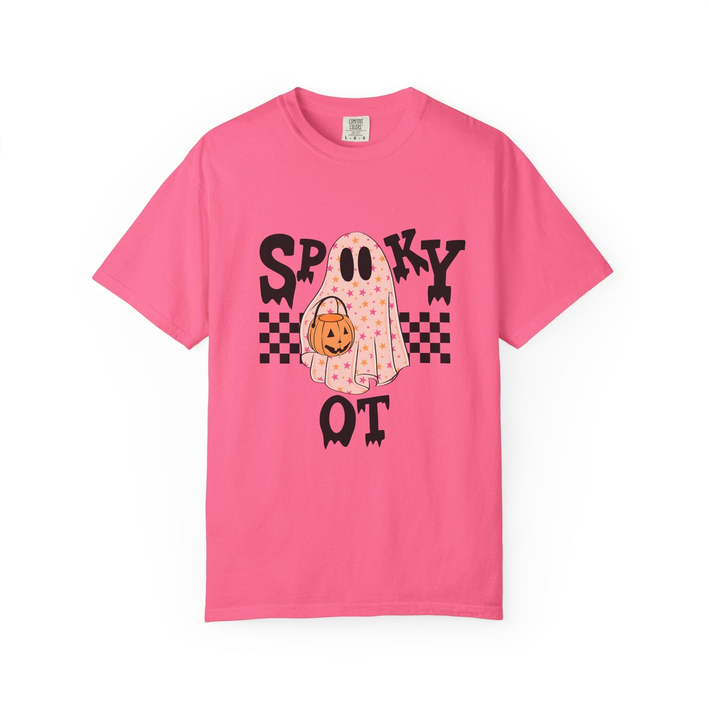 Spooky OT Checkerboard Comfort Colors T-Shirt