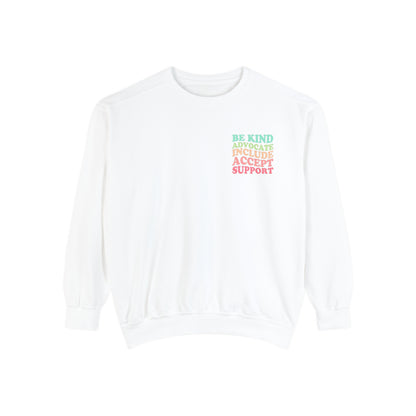 Inclusion Rainbow Comfort Colors Sweatshirt