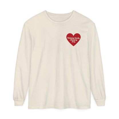 Helping Hands OT Long Sleeve Comfort Colors T-Shirt | Front and Back Print