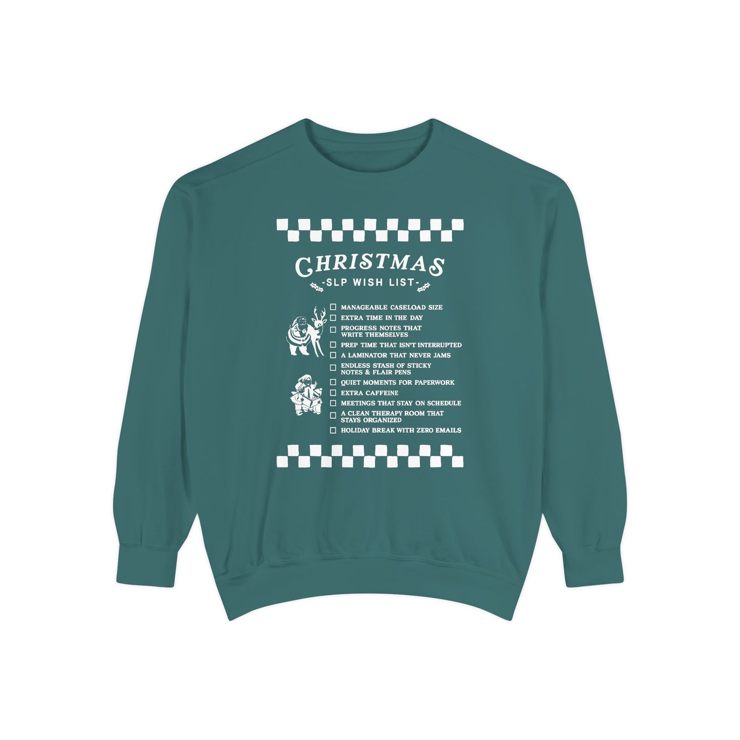 Christmas SLP Wish List Comfort Colors Sweatshirt