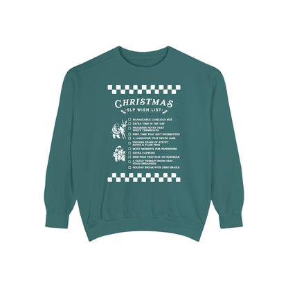 Christmas SLP Wish List Comfort Colors Sweatshirt