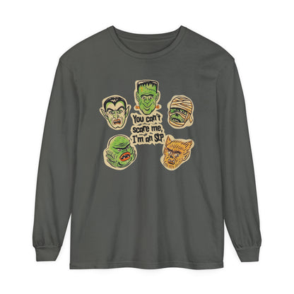 You Can't Scare Me I'm an SLP Long Sleeve Comfort Colors T-Shirt