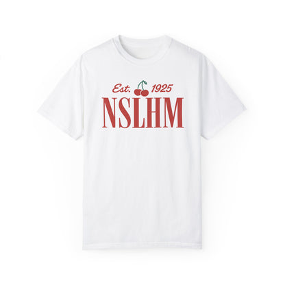 NSLHM Cherries Comfort Colors T-Shirt | Front and Back Print
