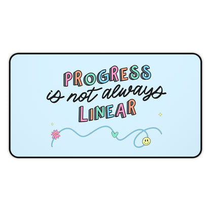 Progress Is Not Always Linear Desk Mat