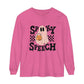 Spooky Speech Checkerboard Long Sleeve Comfort Colors T-Shirt