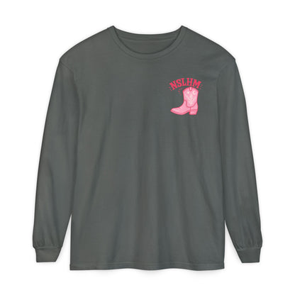 Western NSLHM Long Sleeve Comfort Colors T-Shirt | Front and Back Print