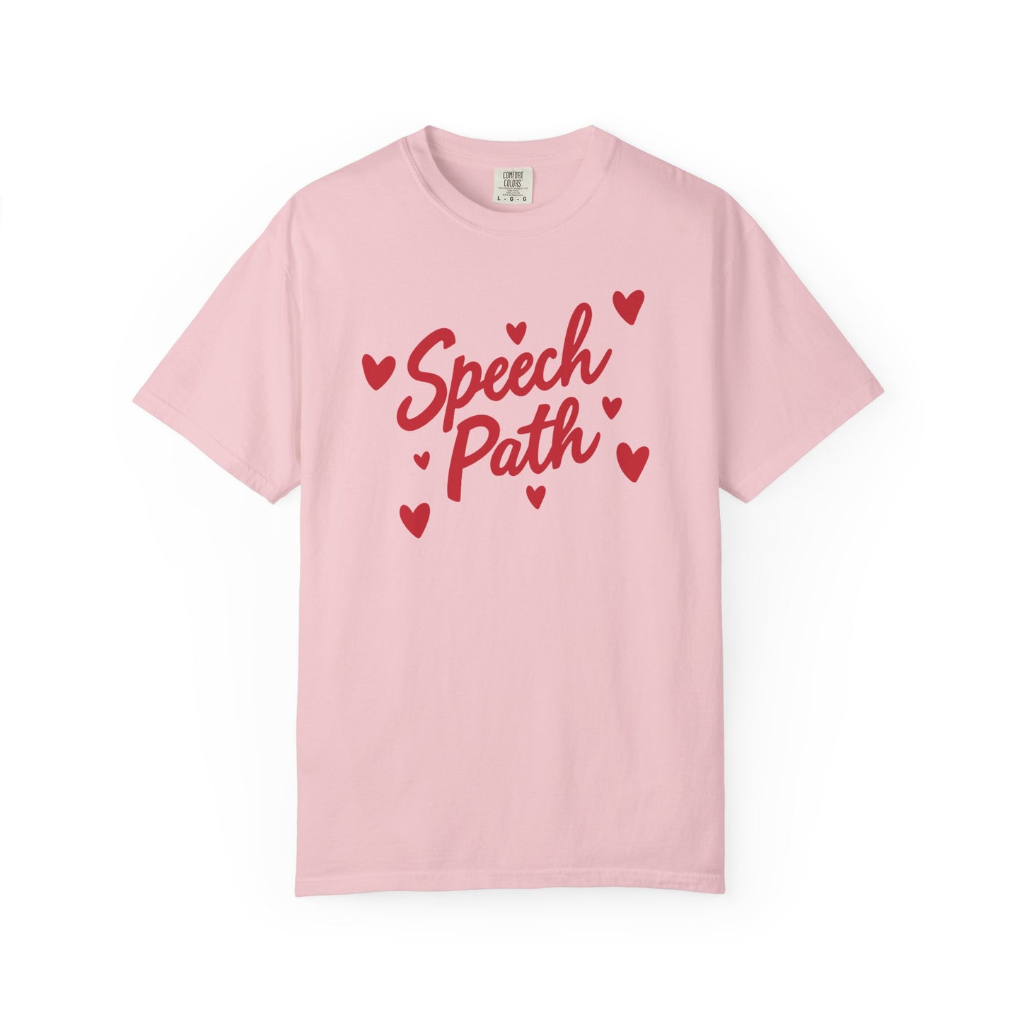 Speech Path Hearts Comfort Colors T-Shirt