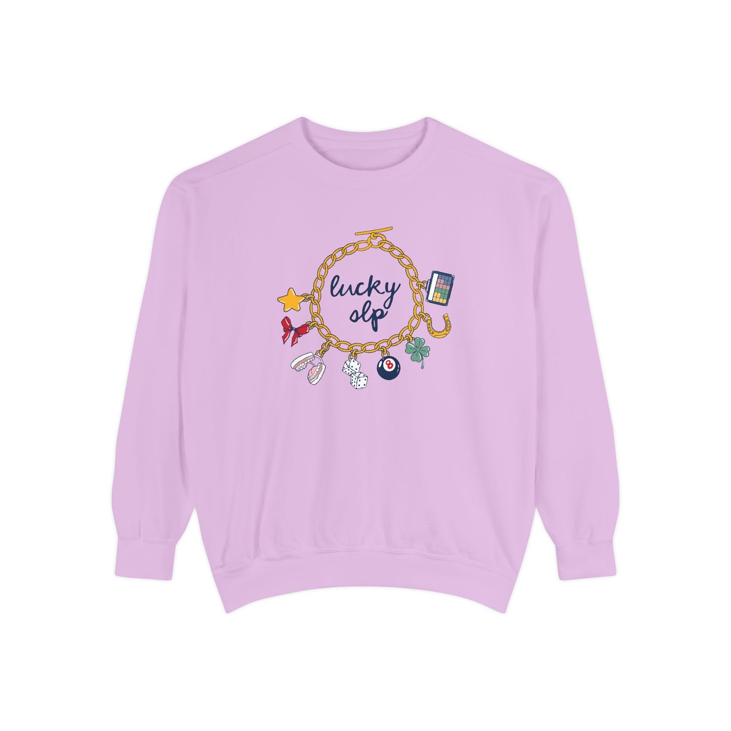 Lucky SLP Charm Bracelet Comfort Colors Sweatshirt