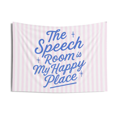 Speech Room Happy Place Tapestry