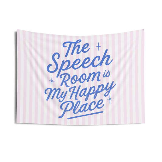 Speech Room Happy Place Tapestry