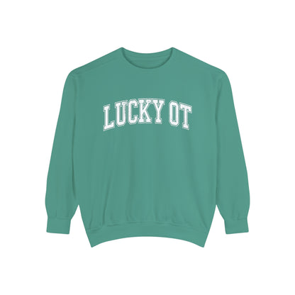 Lucky OT Distressed Comfort Colors Sweatshirt
