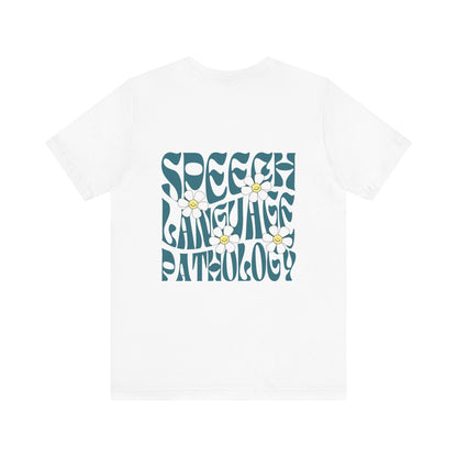 Groovy Daisy Speech Jersey T-Shirt | Front and Back Print