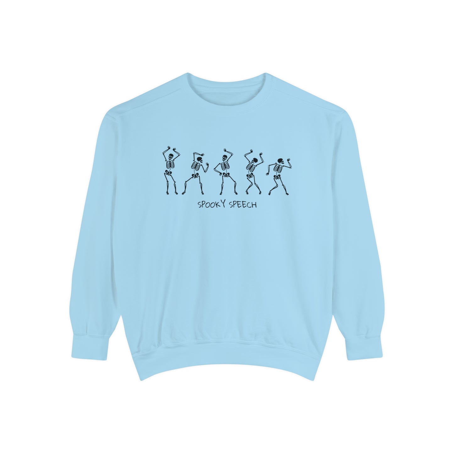 Spooky Speech Skeletons Comfort Colors Sweatshirt