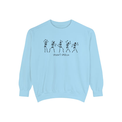 Spooky Speech Skeletons Comfort Colors Sweatshirt
