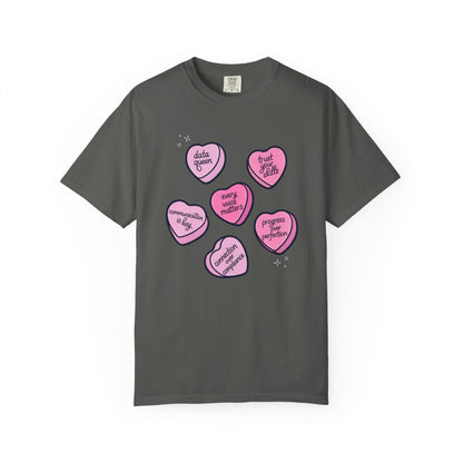 Candy Hearts Comfort Colors T-Shirt