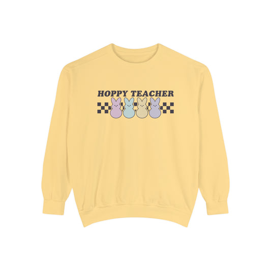 Hoppy Teacher Comfort Colors Sweatshirt