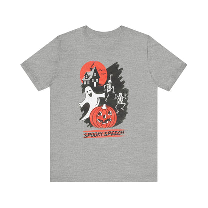 Spooky Speech Friend Distressed Jersey T-Shirt