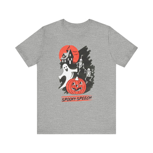 Spooky Speech Friend Distressed Jersey T-Shirt