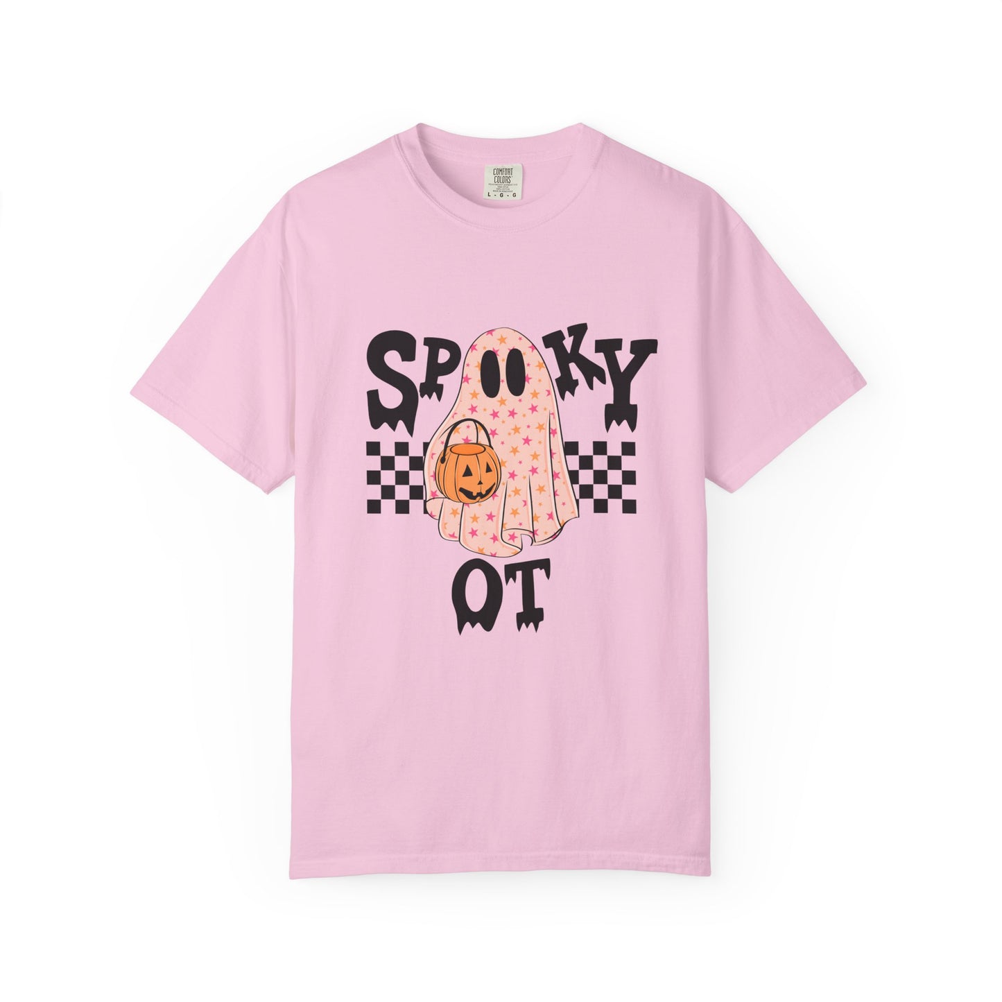 Spooky OT Checkerboard Comfort Colors T-Shirt