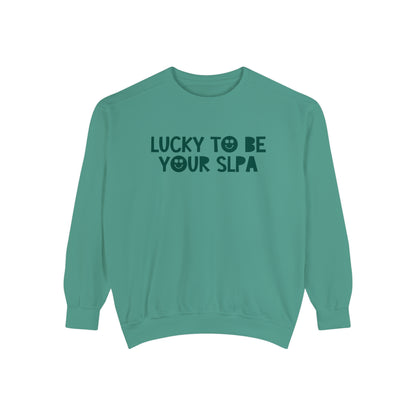 Lucky to Be Your SLPA Comfort Colors Sweatshirt