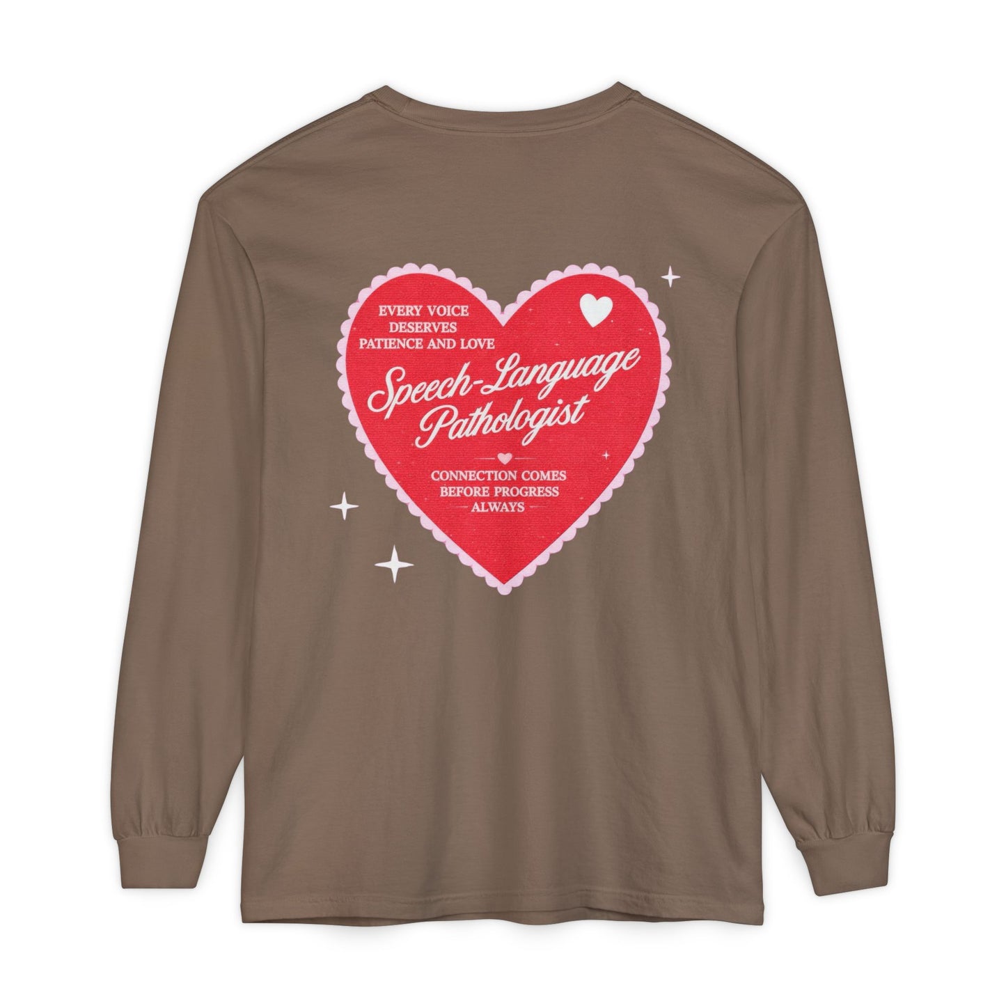 SLP Heart Patch Long Sleeve T-Shirt | Front and Back Print