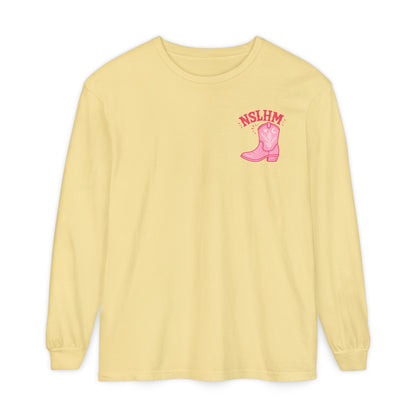 Western NSLHM Long Sleeve Comfort Colors T-Shirt | Front and Back Print
