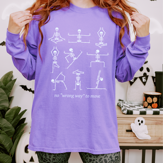 No Wrong Way To Move Long Sleeve Comfort Colors T-Shirt