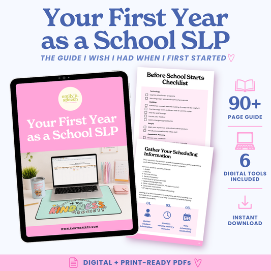 Your First Year as a School SLP | Digital Guide and Resources