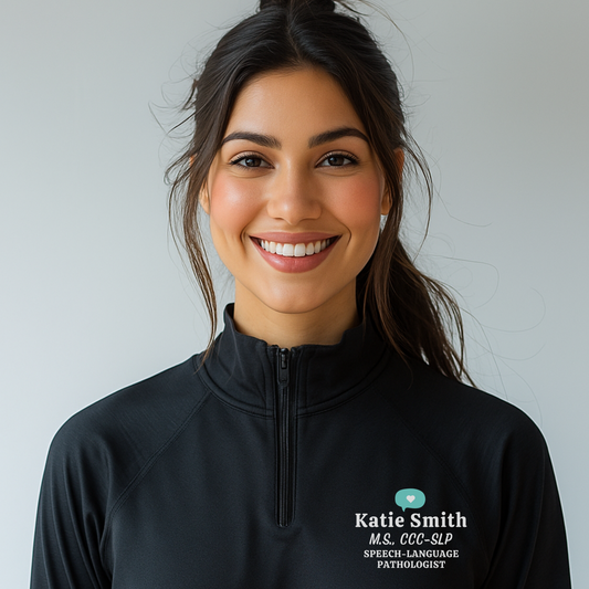 Personalized Heart Bubble Icon Women's Quarter-Zip Pullover