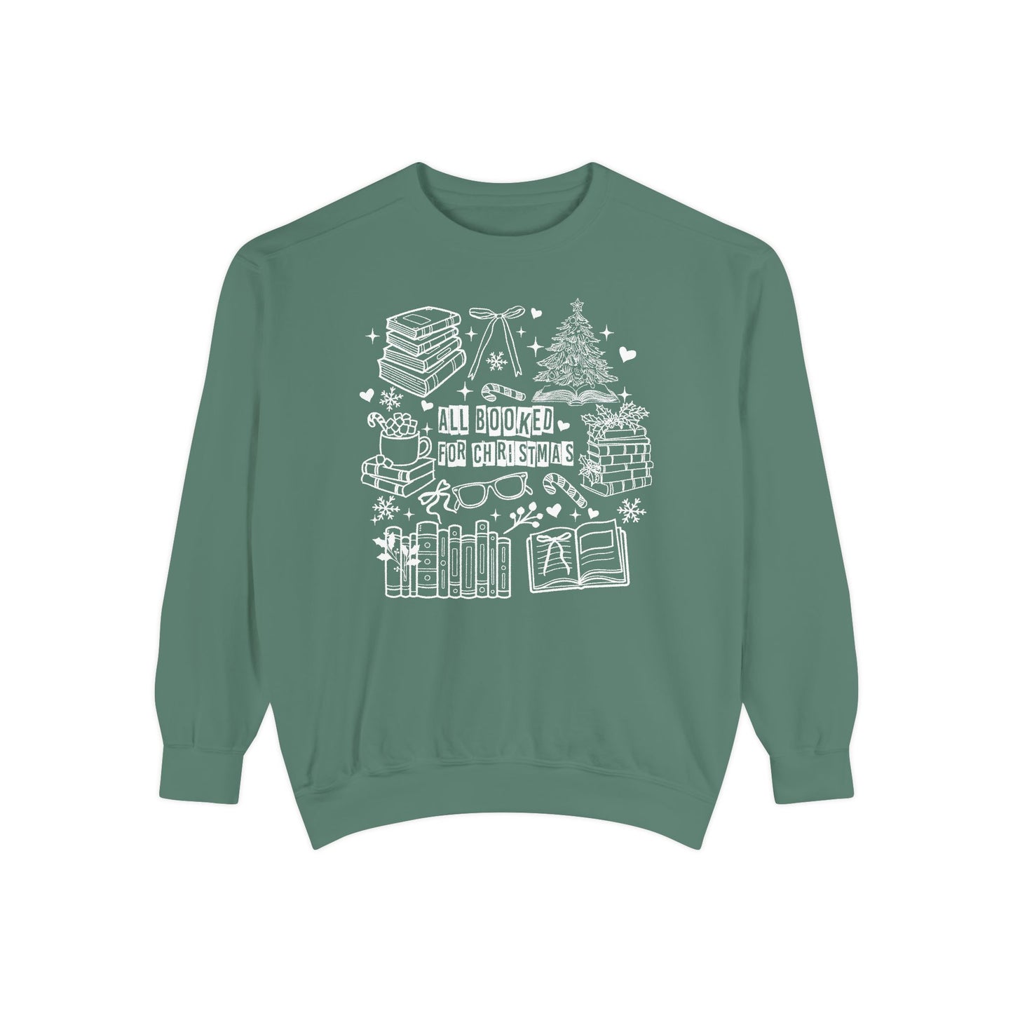All Booked for Christmas Comfort Colors Sweatshirt