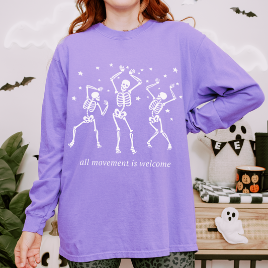 All Movement Is Welcome Long Sleeve Comfort Colors T-Shirt