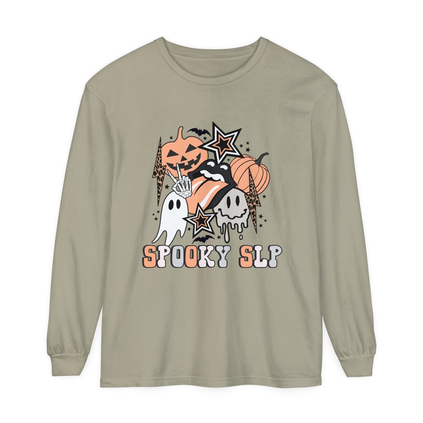 Spooky SLP Retro Halloween Long Sleeve Comfort Colors T-Shirt
