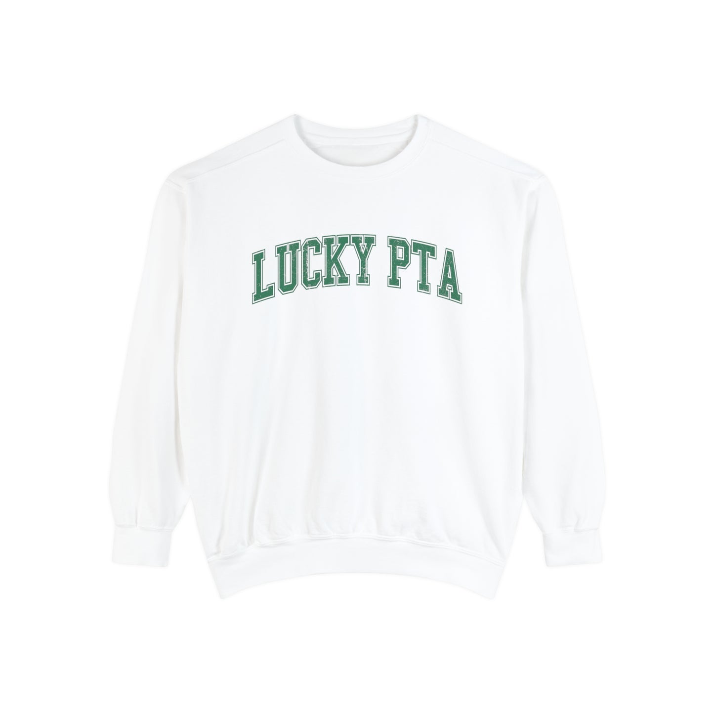 Lucky PTA Distressed Comfort Colors Sweatshirt