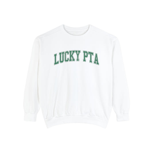 Lucky PTA Distressed Comfort Colors Sweatshirt
