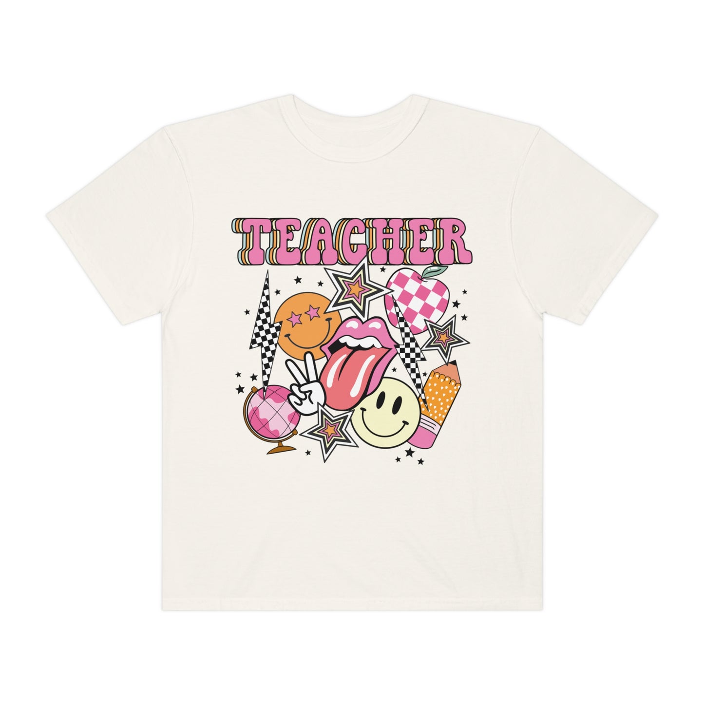 Retro Teacher Comfort Colors T-Shirt
