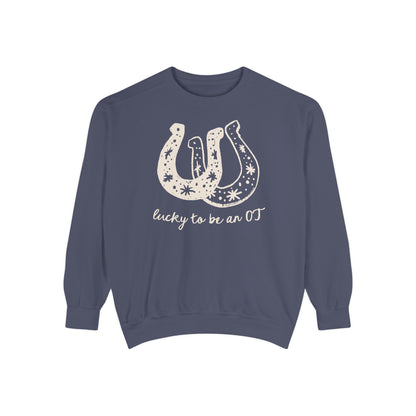 Lucky OT Horseshoe Comfort Colors Sweatshirt