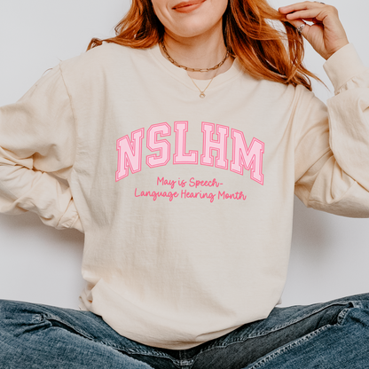 NSLHM Varsity Long Sleeve Comfort Colors T-Shirt